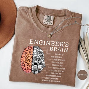 Engineers Brain shirt, Engineer Humor Shirt,  Funny Engineering, Engineer T Shirt - Funny Engineer Shirt, STEM Humor Apparel