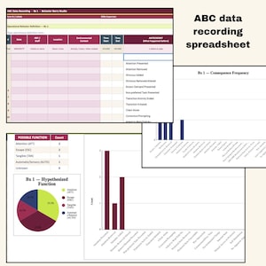 ABC Data Recording Tool | Behavior Tracking Google Sheets for BCBA, Behavior Analysis, RBT (Digital Download)
