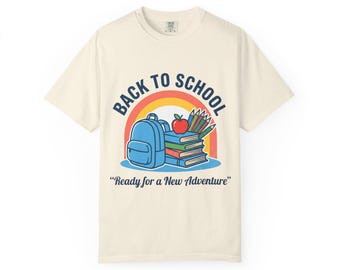 Back to School Backpack Stack T-shirt | Ready for a New Adventure