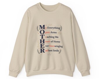 Mother acrostic sweatshirt | Mother's Day keepsake