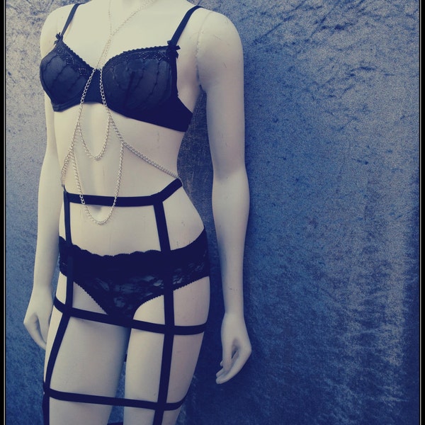 cage skirt - pencil skirt- high waist skirt- fetish, goth, sexy, burlesque, costume, lingerie, bird cage, cage clothing