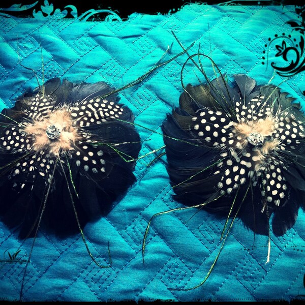 feather burlesque pasties