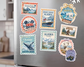 Disney Alaska Cruise Magnet, Alaska Port Magnets, Alaskan Family Cruise Trip, Disney Magic, Cabin Door Decoration, Disney Cruise Line Gifts