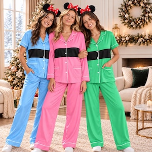 Blossom Bubbles Buttercup Costume Thick Pajamas Set,PowerpuffGirl Pink Blue Green Trio Sleepwear,Matching Best Friend Halloween Outfit