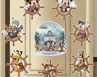 Personalized Alaska Cruise Door Magnet, Mickey And Friends Cruise Magnet, Family Stateroom Decor, Wonder Magic Ship, DCL Vacation Gift