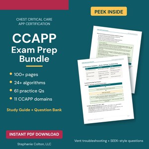 CCAPP Exam Prep Bundle | Critical Care APP Certification | ICU Study Guide + 61 Practice Questions with Rationales