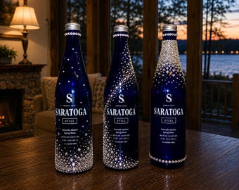 Rhinestone Water Bottle | Luxury Home Decor | Saratoga Springs Gift