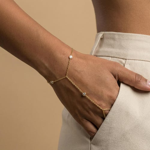Bracelet chaîne diamant cz : bijoux de mariage en or, argent, or rose