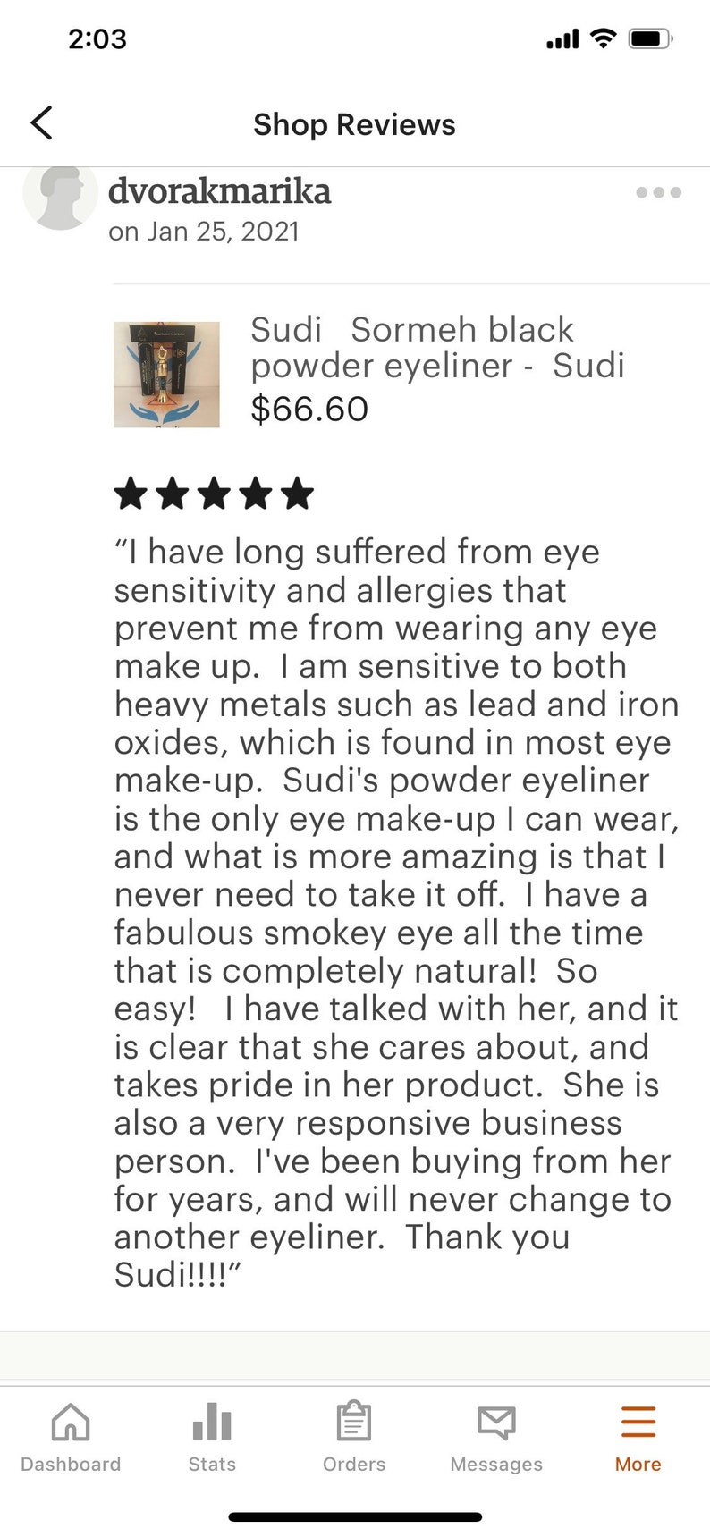Sudi Sormeh Black Powder Eyeliner Sudi Lead Free Powder Eyeliner Sensitive Eyes Liner Waterline Eyeliner Hypoallergenic Eyeliner image 8
