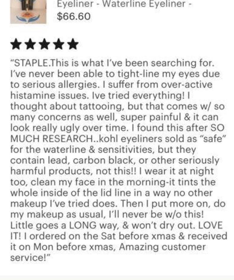 Sudi Sormeh: Eyeliner ipoallergenico - Testato in modo indipendente per purezza e sicurezza / Prodotto negli Stati Uniti e conforme agli standard cosmetici statunitensi ed europei. immagine 3