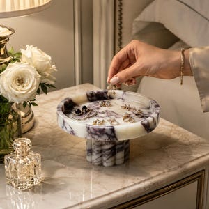 Natural Marble Art Deco Still Life Storage Tray