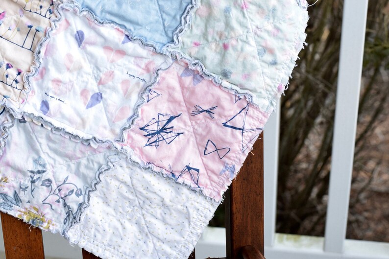 Floral Rag Quilt You pick the size