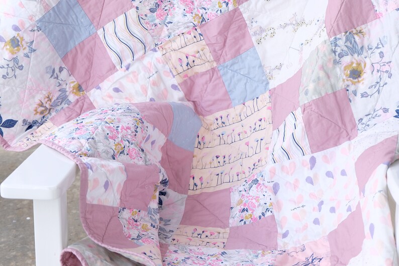 Floral Rag Quilt You pick the size