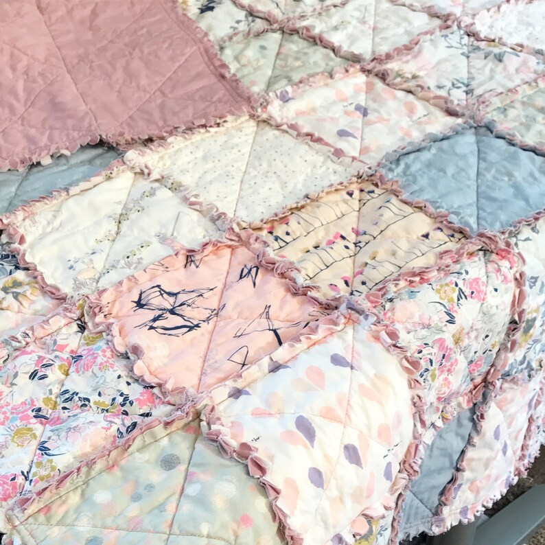 Floral Rag Quilt You pick the size