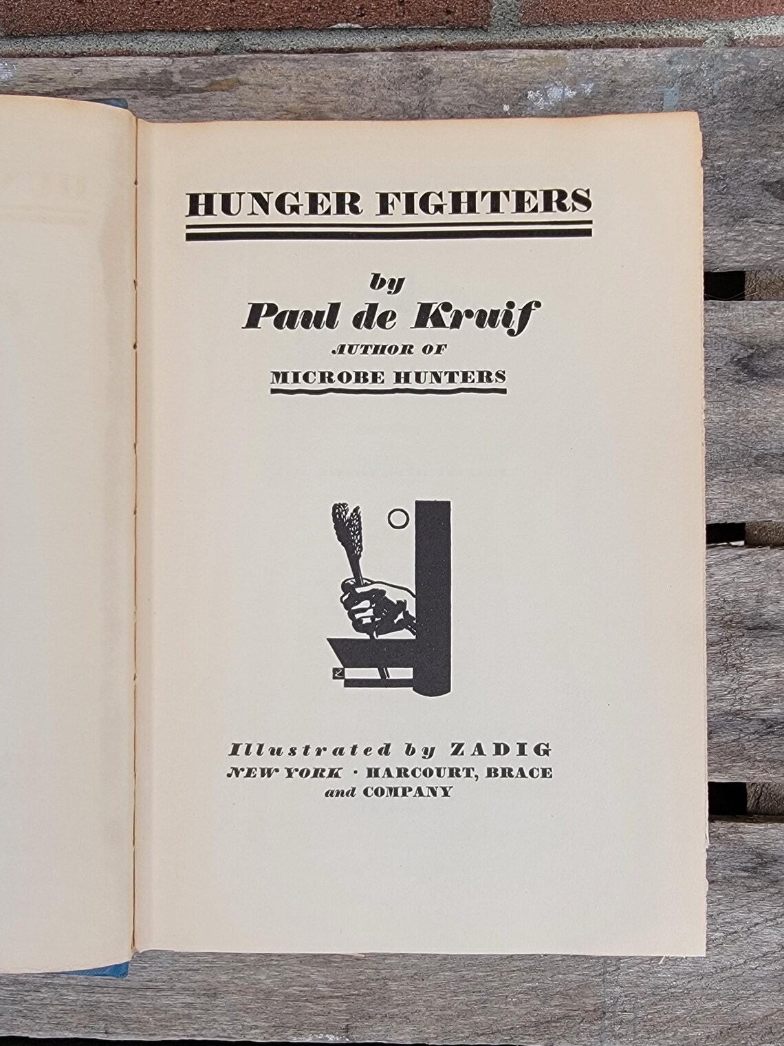 1928 First Edition Hunger Fighters by Paul de Kruif | Illustrated Antique Science Book | Harcourt Brace Vintage Hardcover, photo 3 of 5