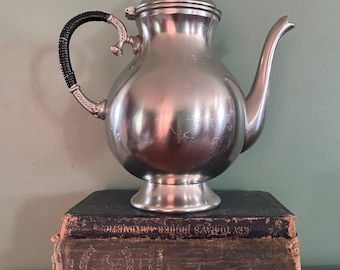 Vintage Dutch Pewter Coffee Pot – Mid Century RIO Holland Farmhouse Decor