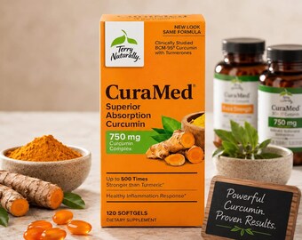 Terry Naturally CuraMed 750mg - Antioxidant Supplement 120 CT USA
