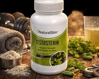 Multivitamínico NaturalSlim Testosterin para hombres, potenciador de testosterona, 180 cápsulas, EE. UU.