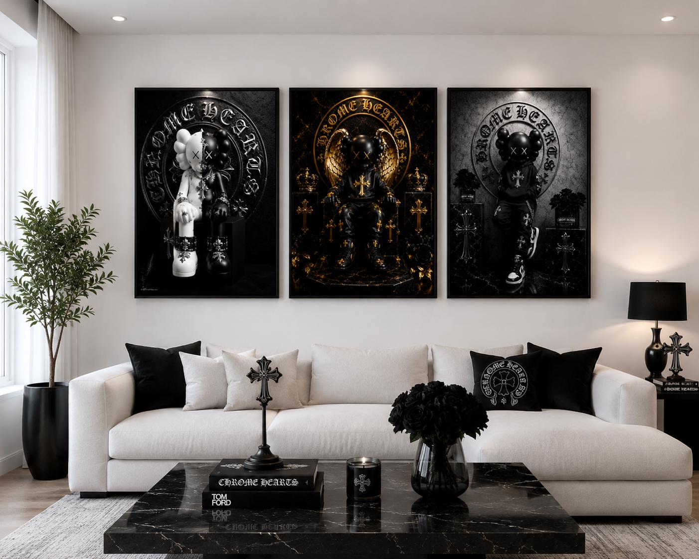 Chrome Hearts風　アートパネル インテリア Chrome Hearts Wall Art Poster - Etsy