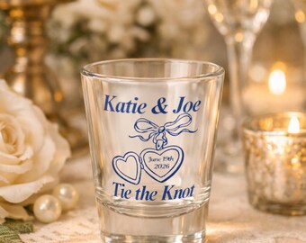 Personalisieren Sie Hochzeit Schnapsglas | Gastgeschenk 1.5oz