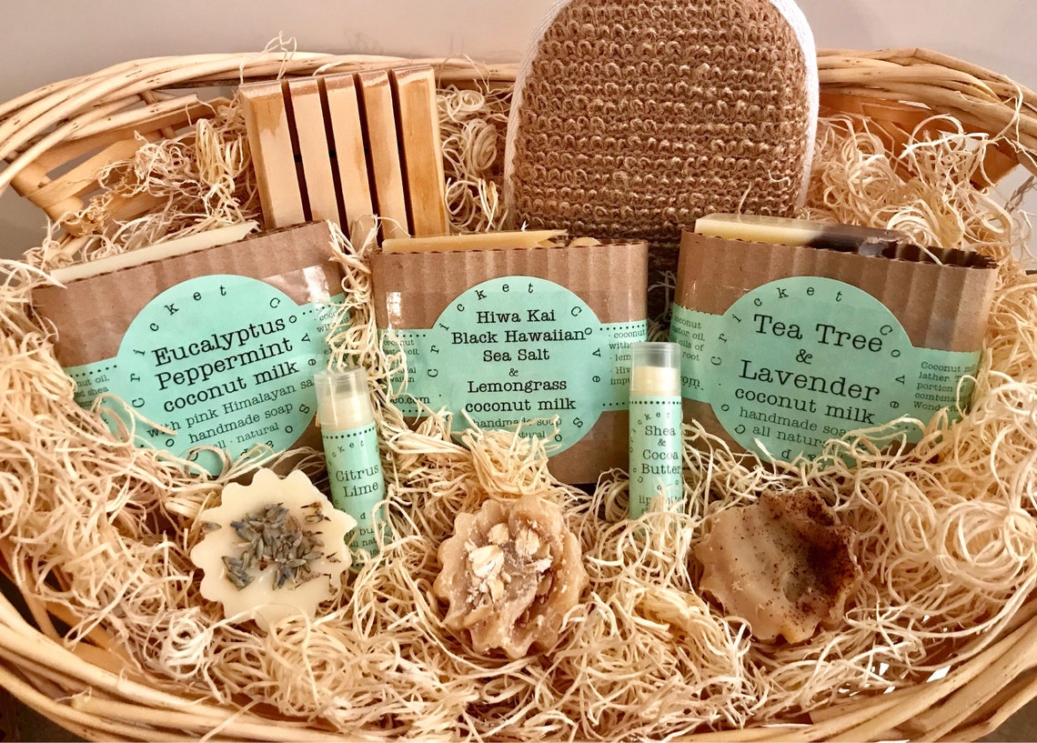 Large SOAP GIFT BASKET Handmade Soap Gift Basket Soap Set Etsy