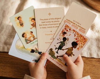 Proverbs Wisdom Cards for Kids | 25 Bible Flashcards, Homeschool, Sunday School (Digital Download)