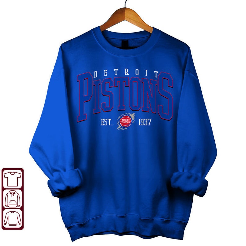 Retro Detroit Piston, Vintage Detroit Piston Sweatshirt , Detroit
