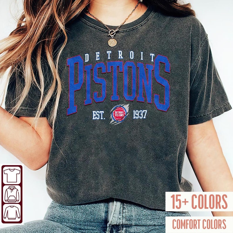 Retro Detroit Piston, Vintage Detroit Piston Sweatshirt , Detroit