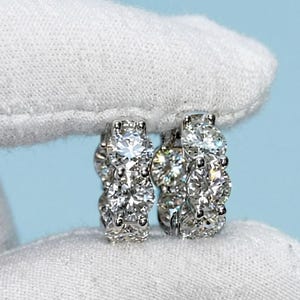 VVS1 Moissanite Hoop Ohrringe Frauen 14k Vergoldet Schlichter Statement Schmuck