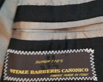Super 110's - Vitale Barberis Canonico 2 piece suit. Great quality wool. Vintage. Gently worn. There is some wear & tear as shown in photos.
