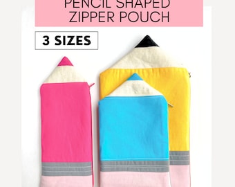 Zippered Pencil Pouch Pattern | 3 Sizes | PDF Sewing Pattern | Instant Download | Easy Sewing Project