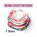 Instant Download Microwave Bowl Cozy PDF Sewing Pattern | 7 Sizes