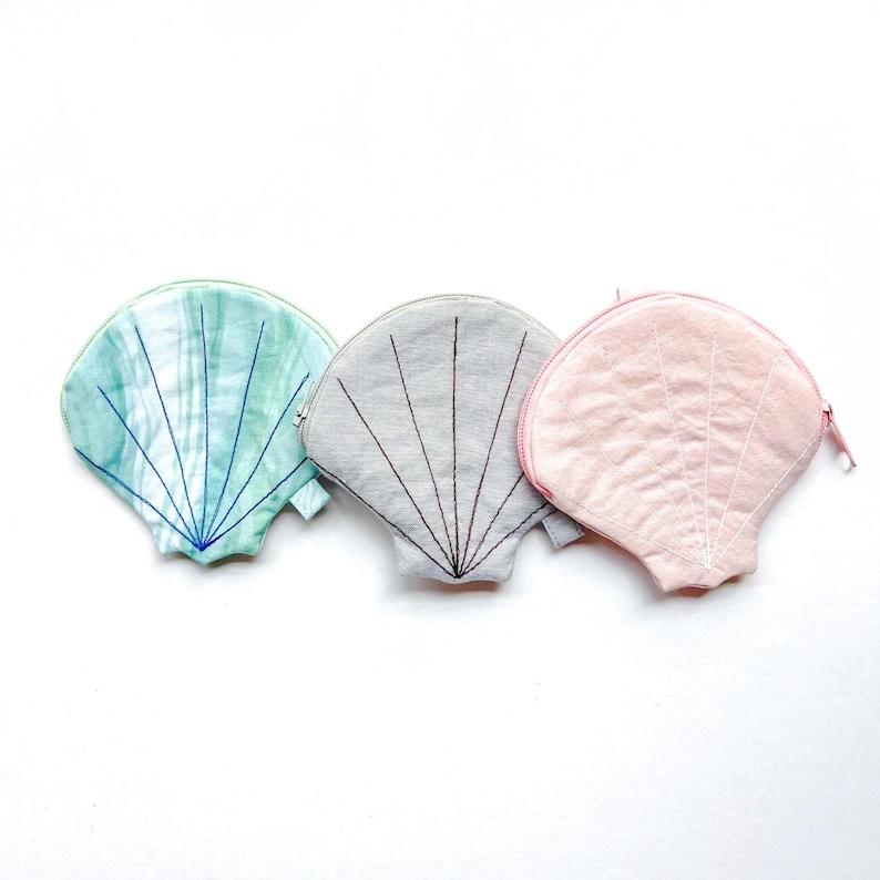 Clam Shell Zipper Pouch Sewing Pattern | Ocean Theme (PDF Pattern) - Etsy