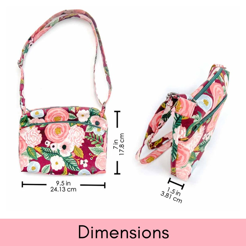 Rectangular Crossbody Bag PDF Sewing Pattern Instant Download image 6