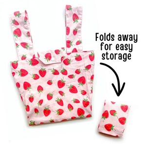 Foldable Shopping Bag PDF Sewing Pattern Instant Download Reusable Grocery Bag Beginner Sewing Project zdjęcie 2