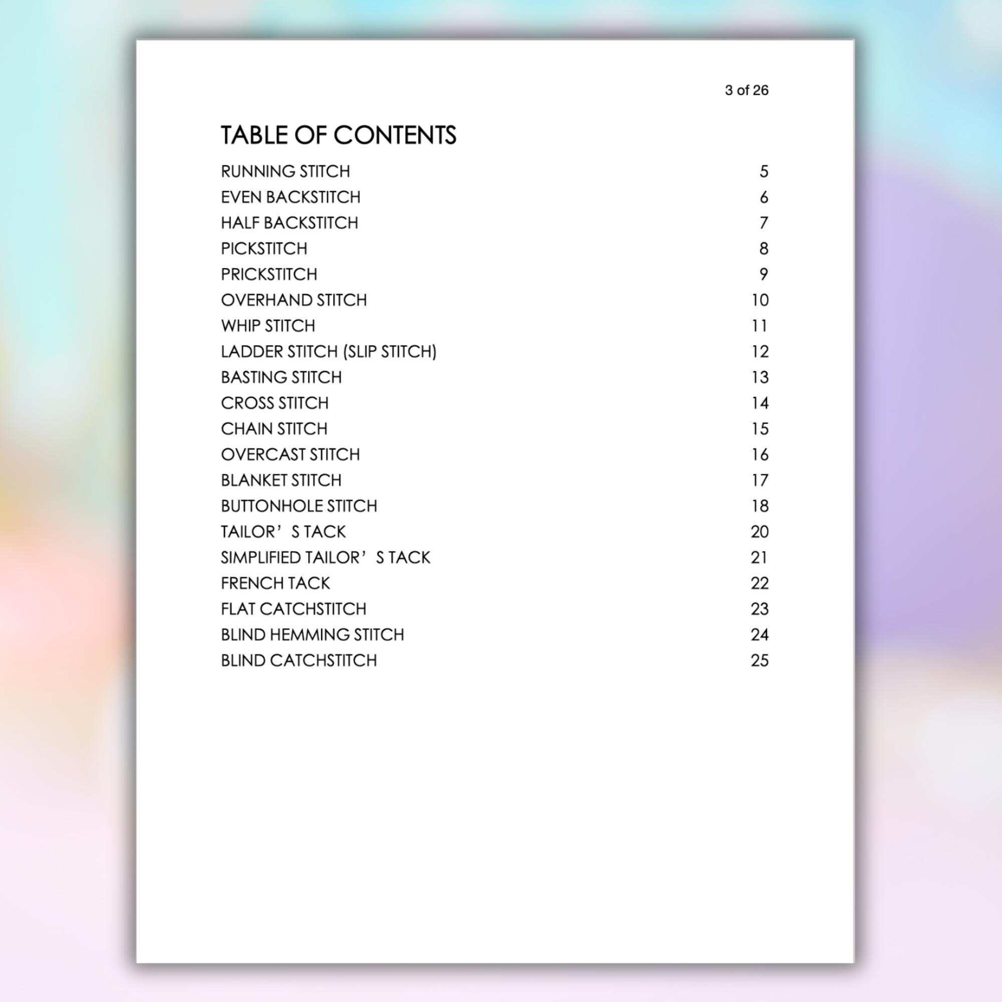 Hand Sewing Guide.pdf Hand Sewing Stitches PDF Sewing Manual | Instant Download | Beginner ...