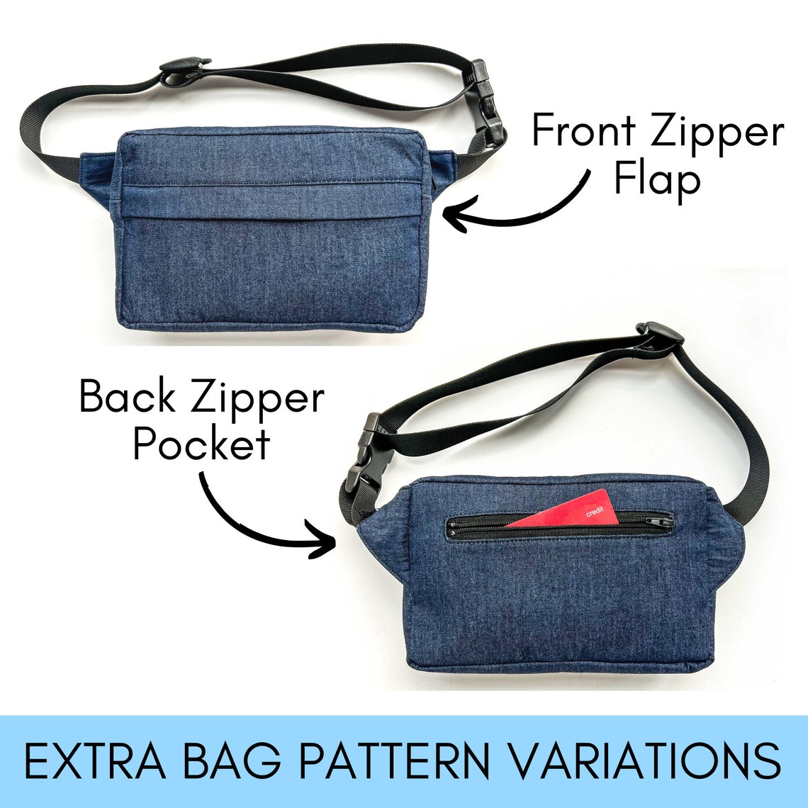 Fanny Pack Hip Bag Bum Bag PDF Sewing Pattern Instant Etsy
