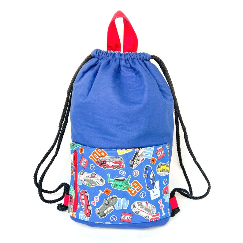 Drawstring Backpack With Zipper Pocket PDF Sewing Pattern 2 Sizes image 4