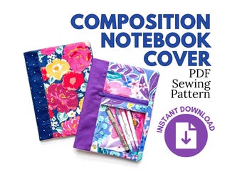 Composition Notebook Cover PDF Sewing Pattern | Composition Cover | Instant Download