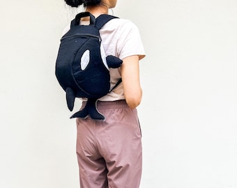 Whale Orca Backpack PDF Sewing Pattern. Whale crossbody Bag Sewing Pattern. Instant Download