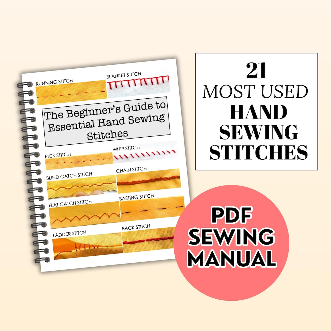 Hand Sewing Guide.pdf Hand Sewing Stitches PDF Sewing Manual | Instant Download | Beginner ...