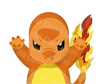 Adesivo in vinile Charmander Smooshed Window