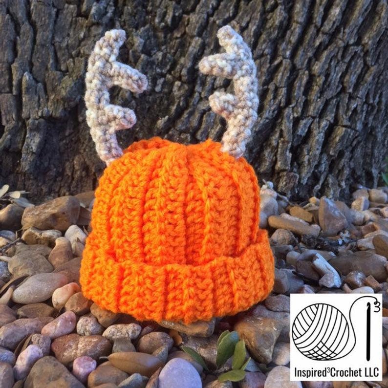 Crochet Pattern Baby Deer Antler Hat Daddy's Little Etsy