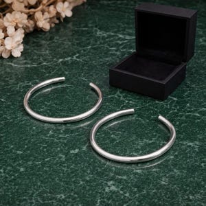 Conjunto de tobilleras de plata de ley / Tobilleras minimalistas abiertas / Pulseras de tobillo de plata hechas a mano / Joyería bohemia playera / Tobilleras apilables / Regalo para