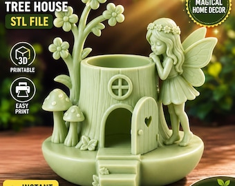 Fairy Garden Planter STL & 3MF Files | Fantasy Flower Pot | Fairy House Decor | Whimsical Garden Planter | 3D Printable
