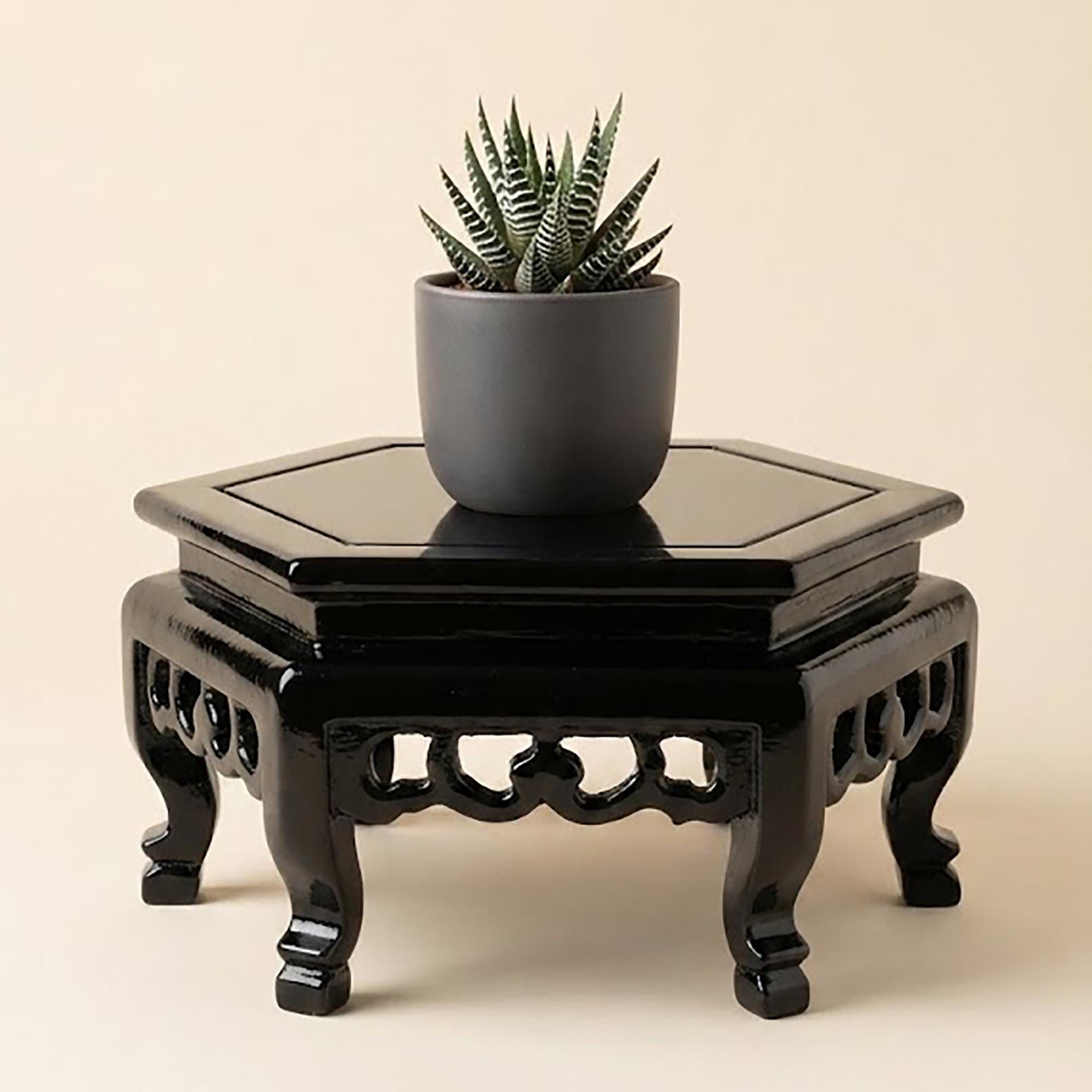 Hexagonal Wood Riser Stand - Etsy
