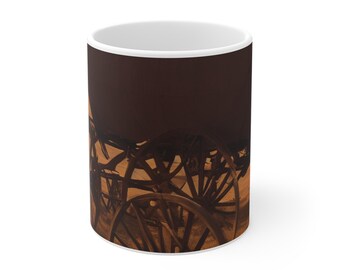 Taza de café / Estampado de pionero de la frontera