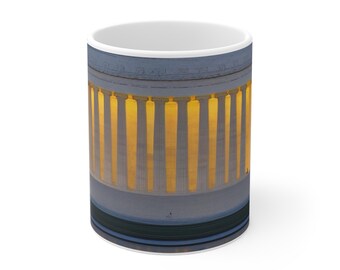 Taza de café / Impresión nocturna del Monumento a Lincoln