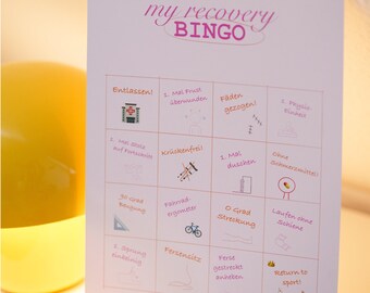 Knie-Reha Bingo | 16 motivierende Meilensteine nach der OP | Reha Tracker & Genesungsgeschenk | PDF Sofortdownload