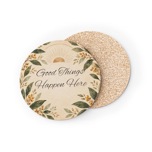 Personalized Family Coasters, Botanical Home Décor, Housewarming Gift